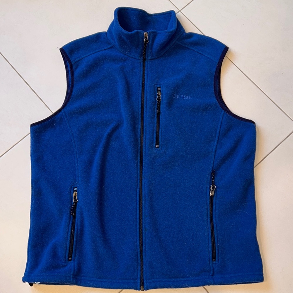 LL Bean Fleece Vest L